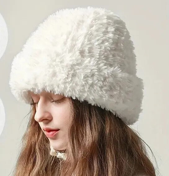 New season Luxury soft Thick Super Fluffy  fleecy Mohair style beanie Hat