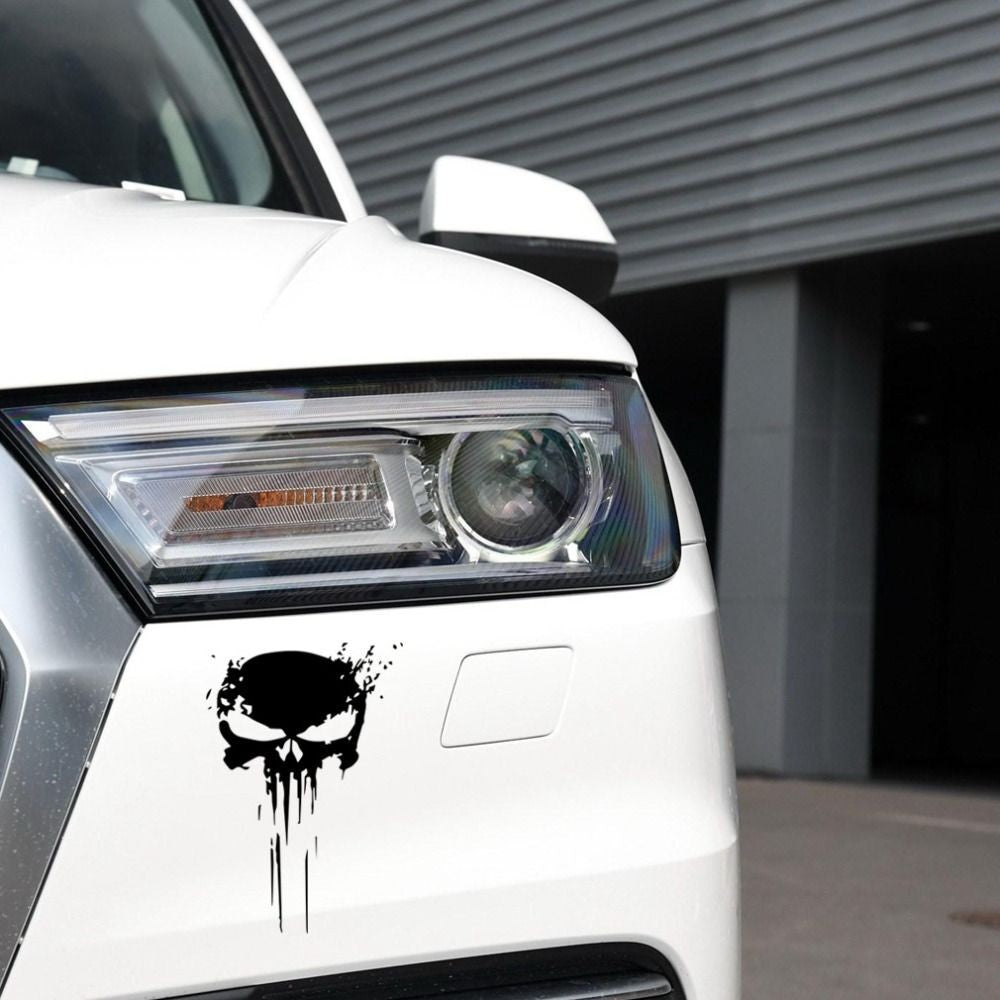 15*10cm Punisher Skull Sticker 3D Car Stickers Car Vinyl Reflective Sticker