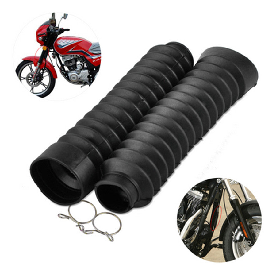 2Pcs Rubber Front Fork Boot Gaiter Dust Cover Shock Absorber for Motorcycle