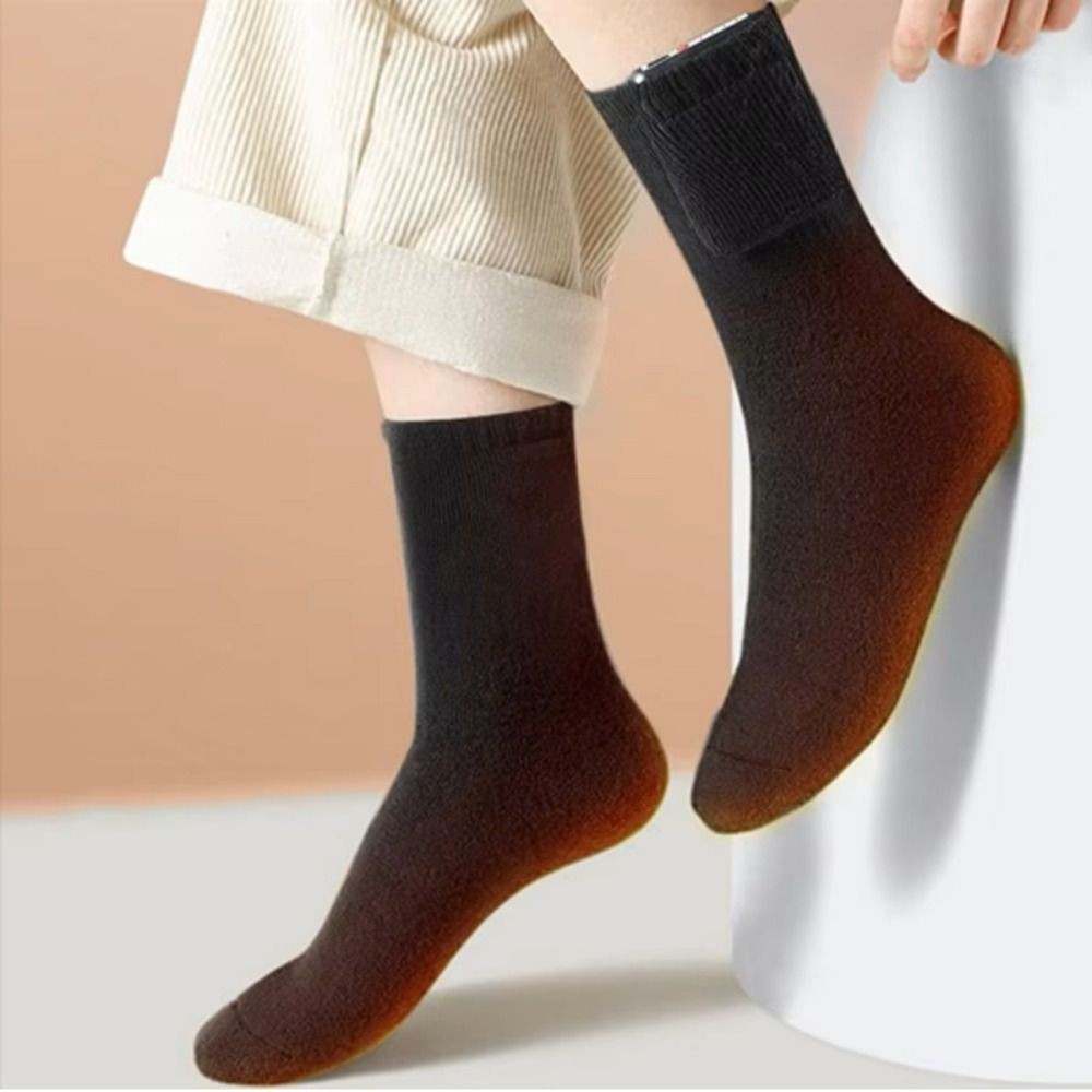 Fast Heating USB Heated Socks Cotton Electric Heated Socks  Outdoor Sports