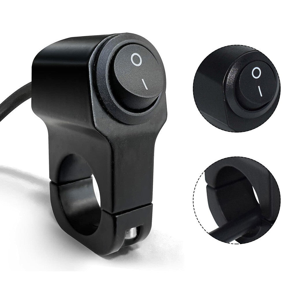 Waterproof Motorbike Motorcycle Handlebar Fog Spot Light On Off Switch 120W 12V