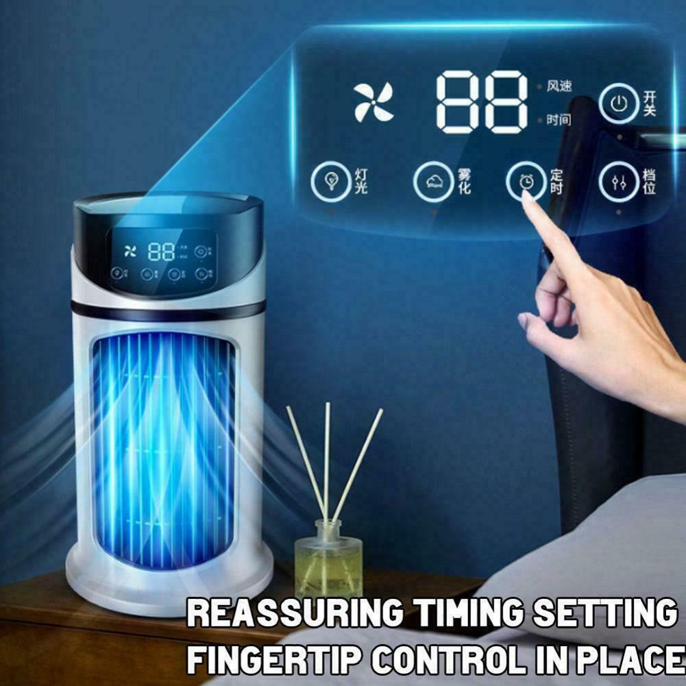 6-Speeds Portable Air Cooler Fan 300ML Tank Ice Cold Cooling Conditioner New