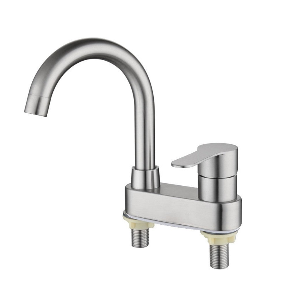 304 Stainless Steel Basin Mixr Tap Hot & Cold Water Faucet – Modern Single Level