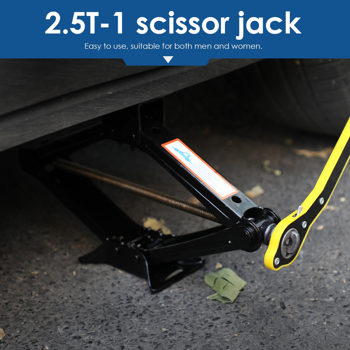 2.5 Ton Car Auto Jack Kit with Hand Crank Wrench Garage Tool Scissor Jack Set UK