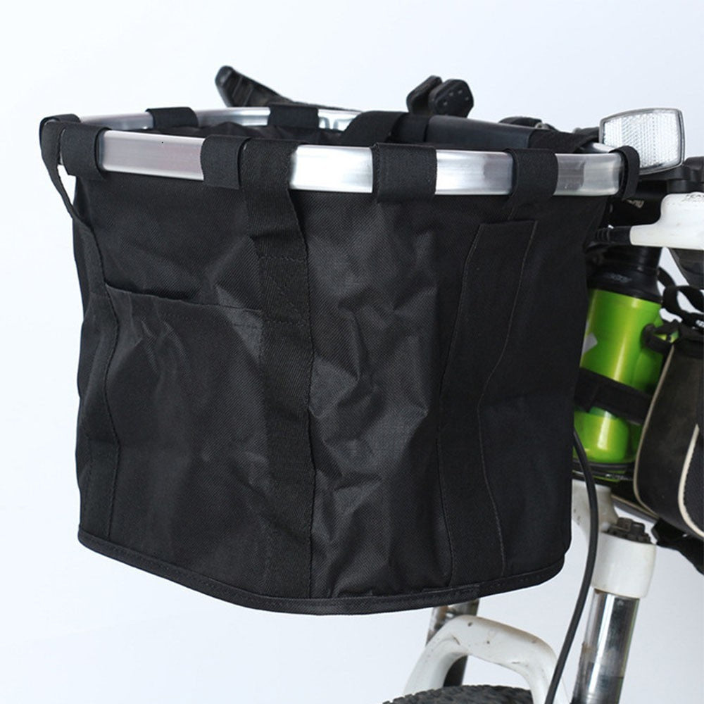 Bicycle Front Basket Foldable Bike Handlebar Bag Pet Carrier Frame Storage Pack