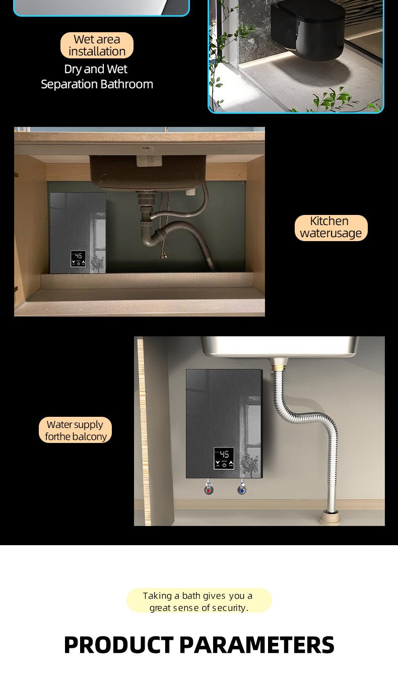 5500W Instant Electric Tankless Water Heater On‑Demand Hot Water Shower