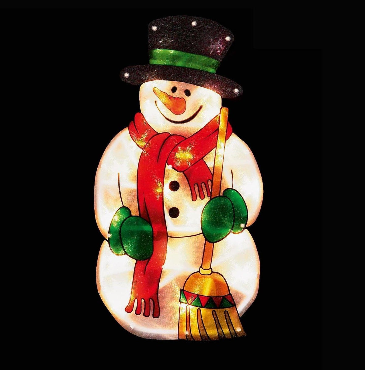 Santa / Snowman 20 LED Christmas Window Silhouette Lights Decoration Indoor Xmas