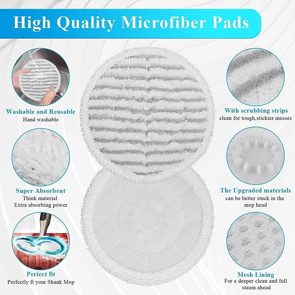 8pcs Replacement Mop Pads For shark steam scrub automatic steam mop s6002uk new