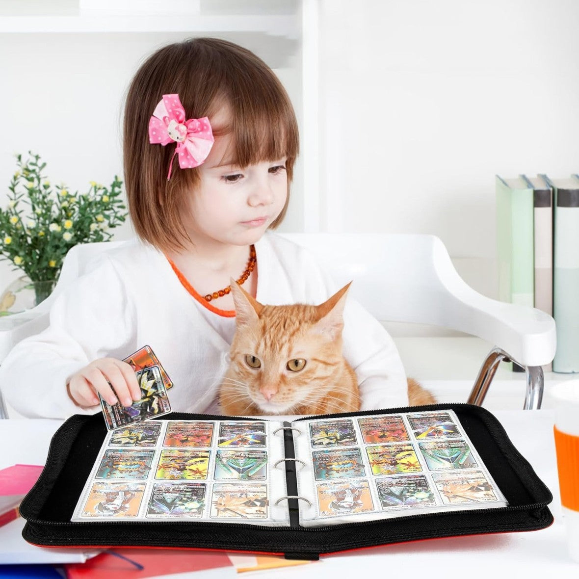 900 Pockets Trading Card Binder Holder Double Sided Zip Folder Album Book 9 Slot