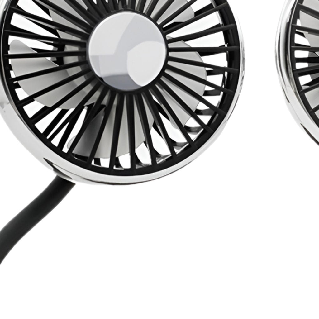 Car USB Dual Head Hose Seat Fan for Car Backseat Truck Home Office