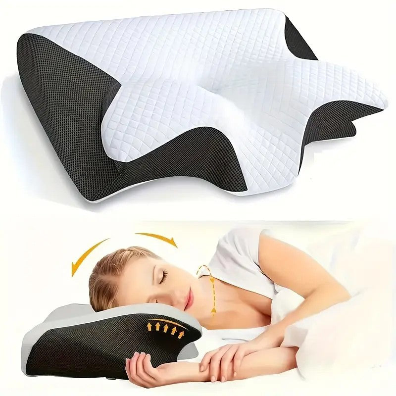 Orthopedic Memory Foam Pillow Ergonomic Shape for Cervical Neck & Shoulder Pain