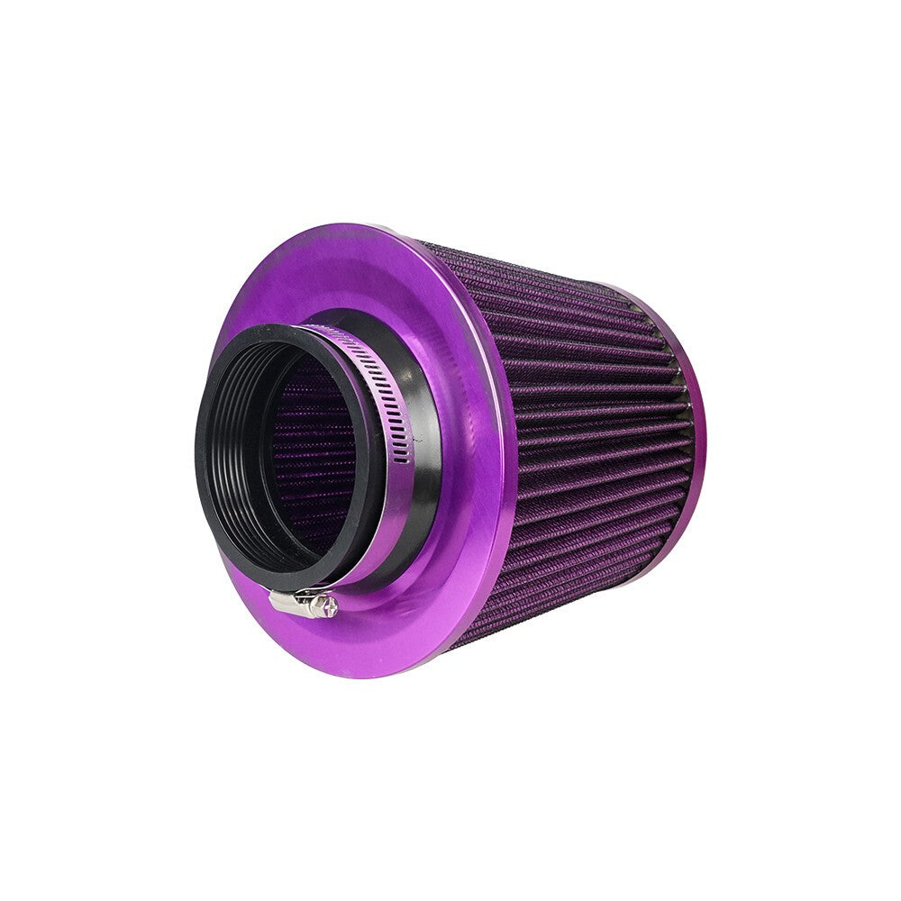 3" 76mm High Flow Inlet Cold Air Intake Cone Replacement Dry Air Filter Purple