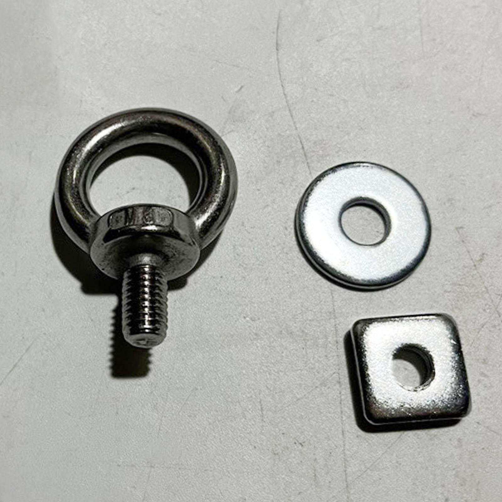 4x Heavy Duty Eye Bolt Tie Down Rings for Hold Bungee Cord Anchoring