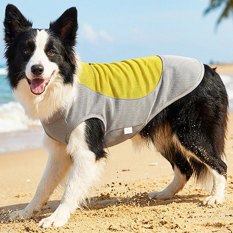 Dog Cooling Vest with Ice Pack Pocket Mesh Summer Pet Cooler Jacket for Pet Dogs