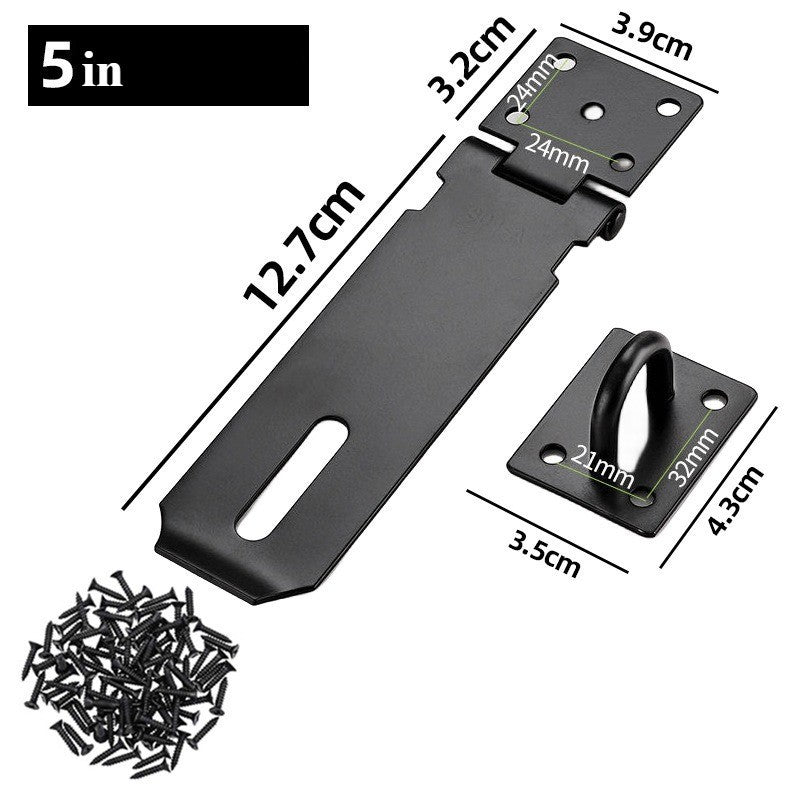 Black Stainless Steel Thickened Hanging Lock Buckle Cabinet Hanging Lock Buckle