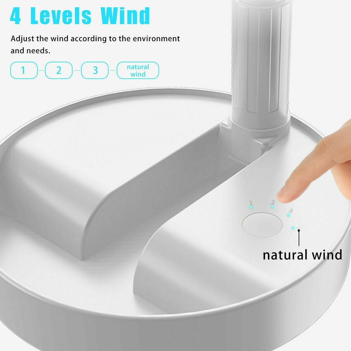 Telescopic Cordless Fan Cooling Wireless Folding Portable Rechargeable Fan UK