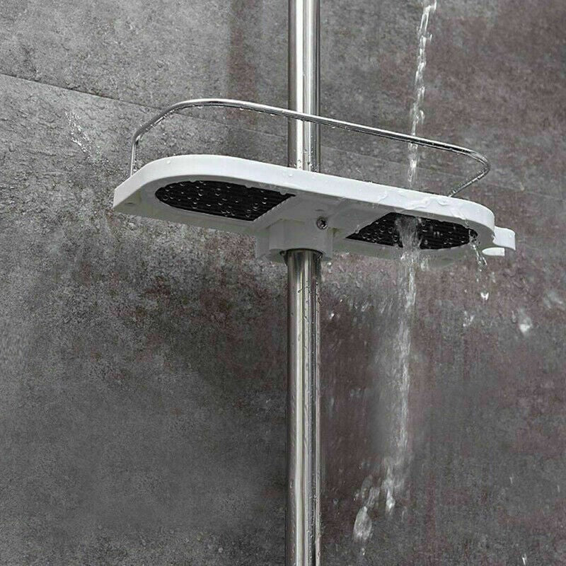 Bathroom Shelf Shower Pole Caddy Rack Storage Organiser Tray Holder Shelf UK