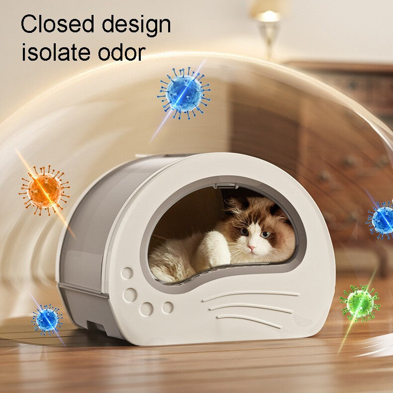 Large Automatic Cat Litter Tray Self Cleaning Box with UV Sterilization for Cats