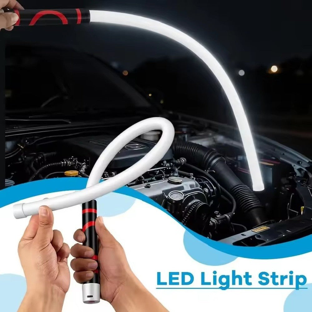 75.5cm Flexible LED Flashlight Stick Bendable Work Light With 3 Brightness Modes