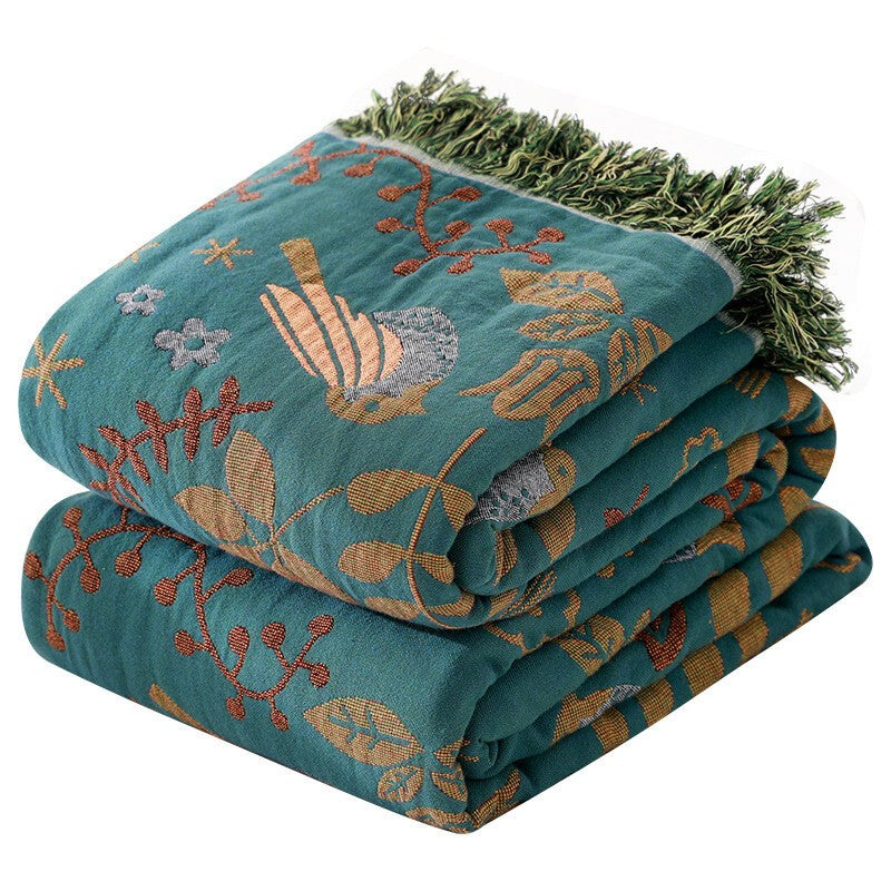 Blanket Nordic Boho Home Decor Green Bohemia Cotton Sofa Chair Cover Throw