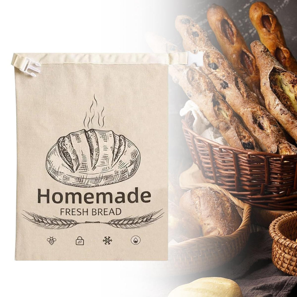Reusable Beeswax Bread Bag for Homemade Bread – Toaster Safe Food Storage Bag