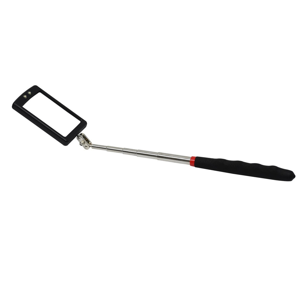Telescopic Light Inspection Mirror With 2 Bright LED Grip Extends 29-87cm
