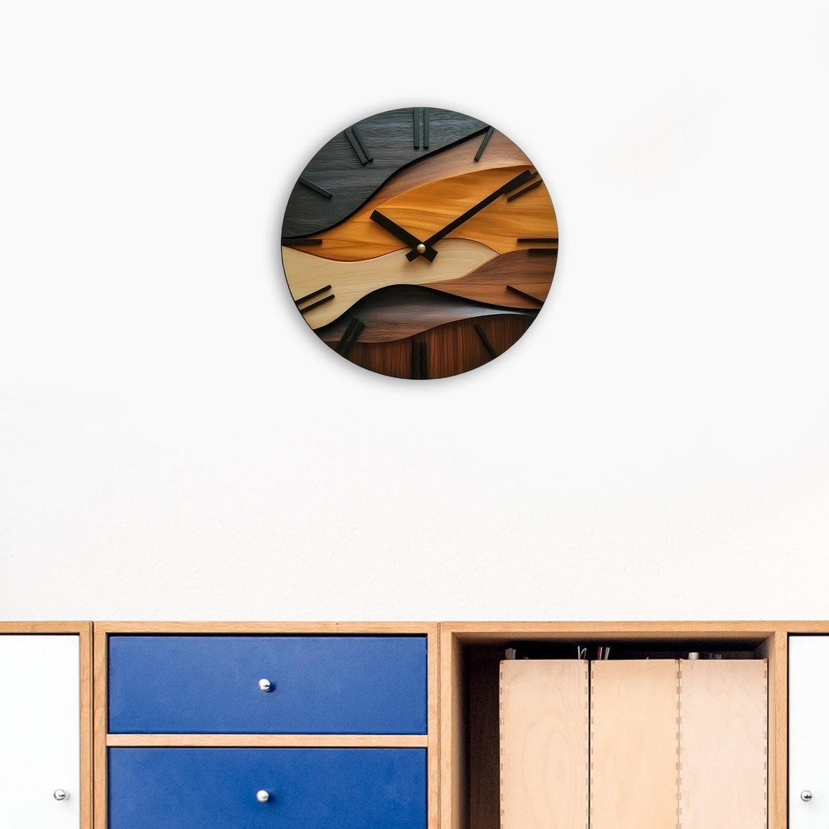 Wooden Wall Clock Wall Ornament Modern Aesthetic Quiet Decorative Clock Silent