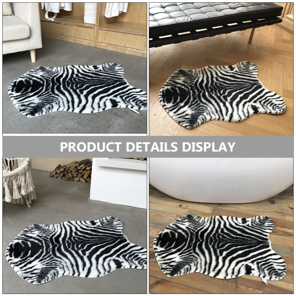 Zebra Floor Rug Animals Bath Mat Bedroom Ground Mat