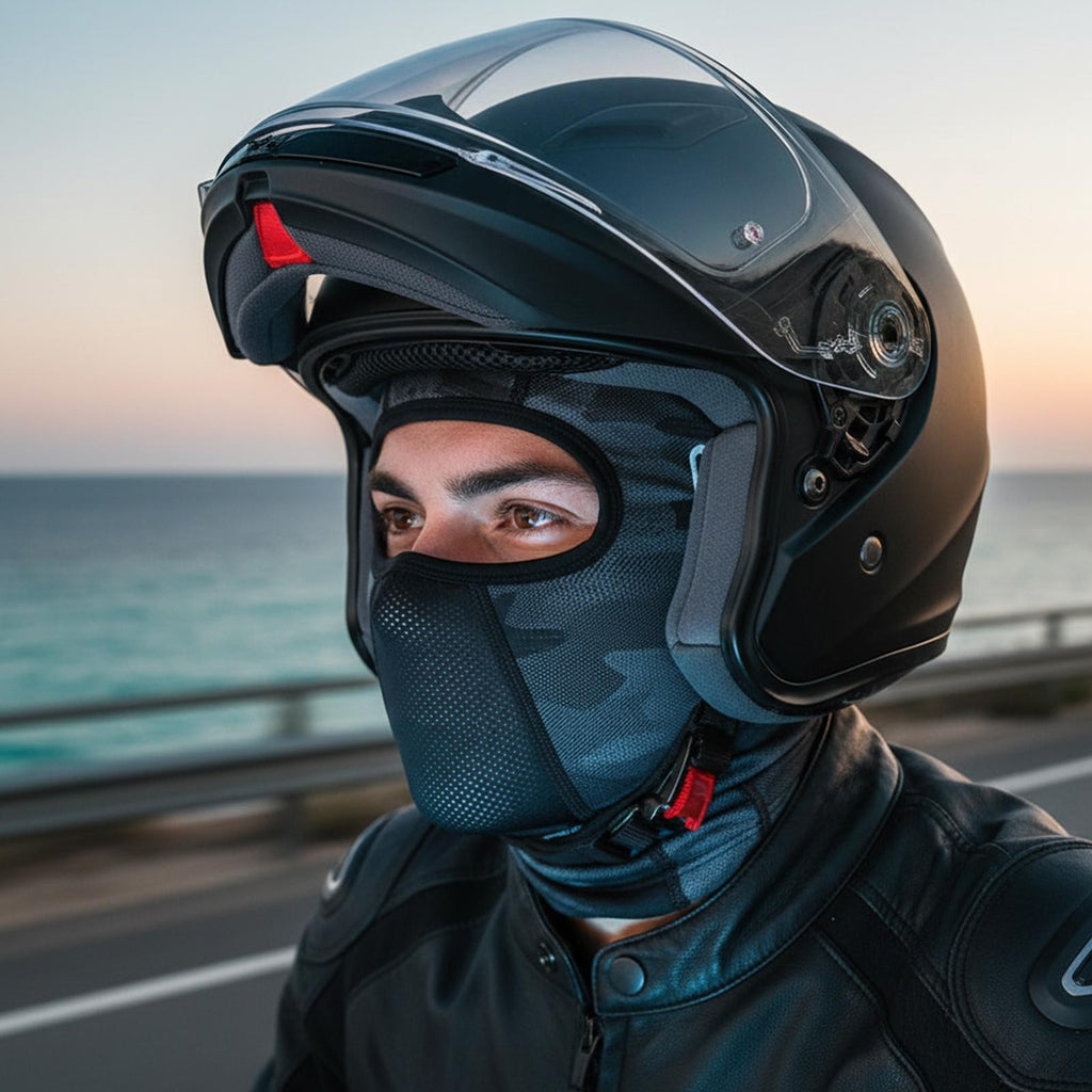Men's balaclava with sun protection mask, breathable and soft hood, helmet