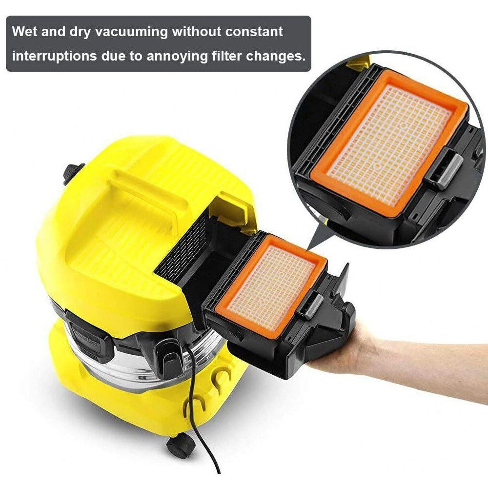 4Pcs Flat-Pleated Filter For Karcher WD4/WD5/WD6/MV4/MV5/MV6 Vacuum Cleaner Tool