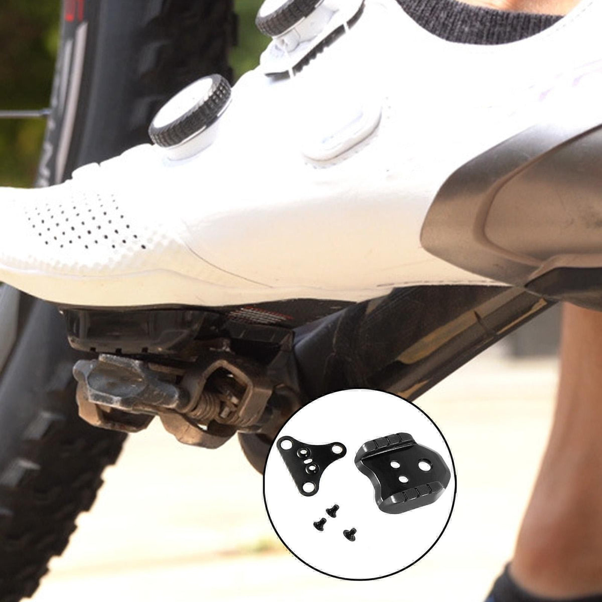 Mountain Bike SPD Shoe Adapter Lock Pedal Cleats H9P9 Accessory