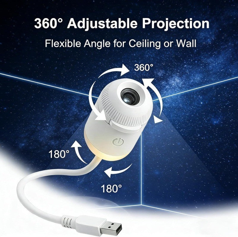 HD Smart Dynamic 5D Holographic Night Light Projector, Plug and Play Projector*/