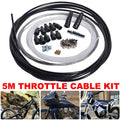 Universal 5 Metres DIY Throttle Cable Kit Nipples Ferrules Motorbike Replacement