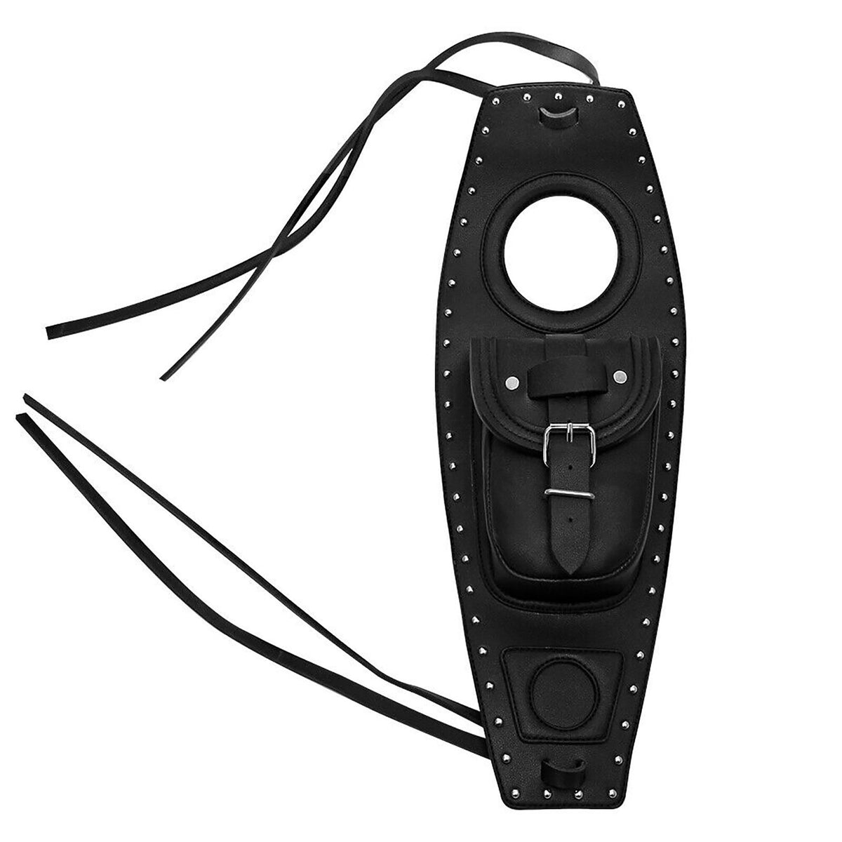 Fuel Gas Tank Pouch Bag Tank Pad Cover For Harley Sportster XL883 XL1200 Black