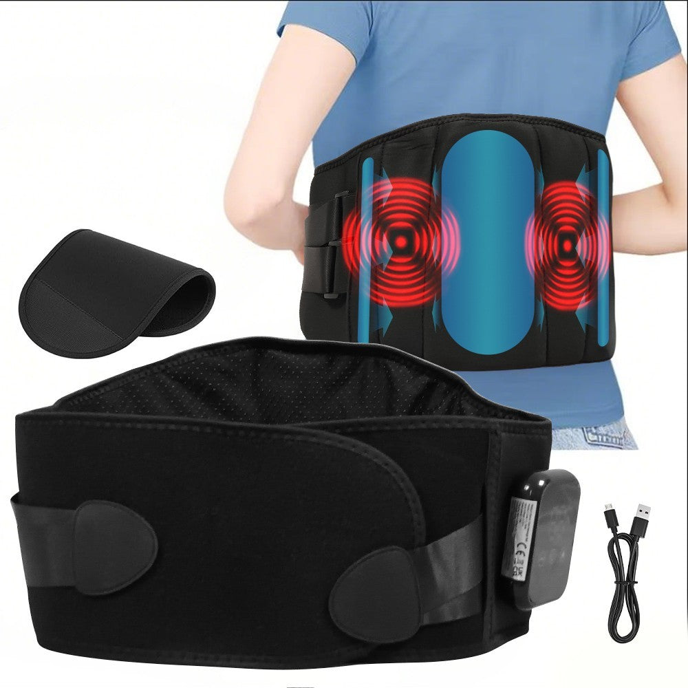 Heating Massage Waist Belt Cordless Pad Electric Heat Wrap For Back Relief