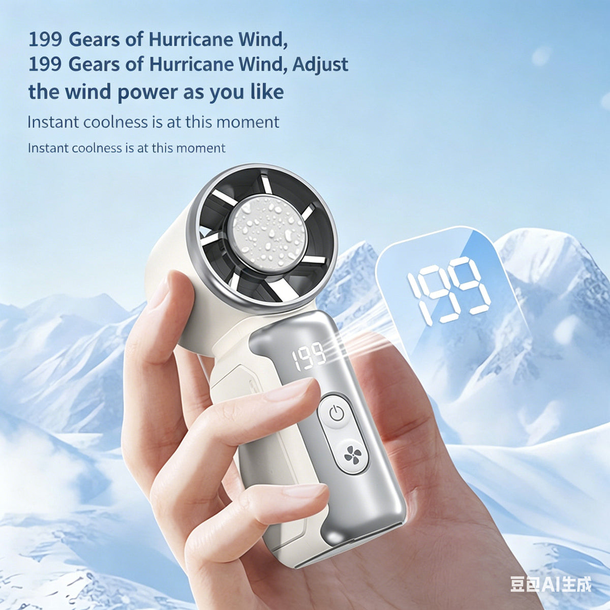 Handheld Fan with Ice Cooler, Folding Desk Fan Mini Personal Cooling Fan Gifts