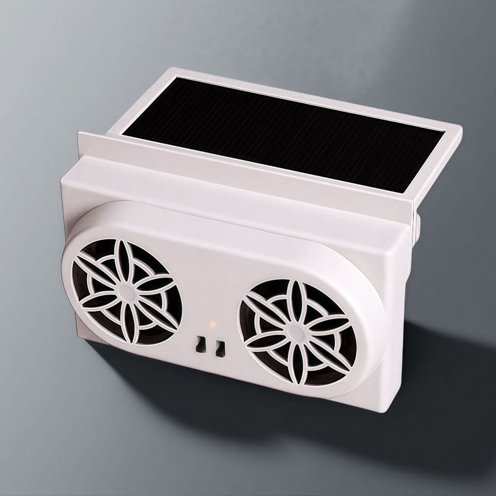 Solar Window Fan for Cars with USB Power for Continuous Air Circulation