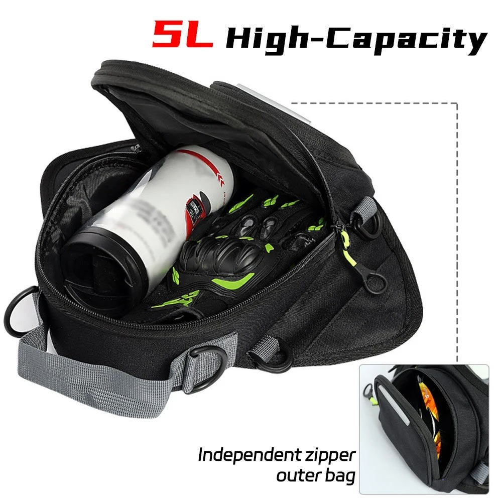 Waterproof Motor Tank Bag Black Oil Fuel Tank Magnetic Motorbike Motorcycle Bag