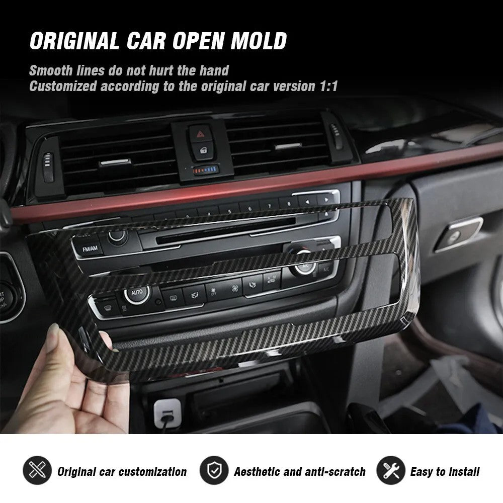 Carbon Fiber ABS AC Control CD Cover For BMW M3 M4 F80/82 2014-19 3 4 series F30
