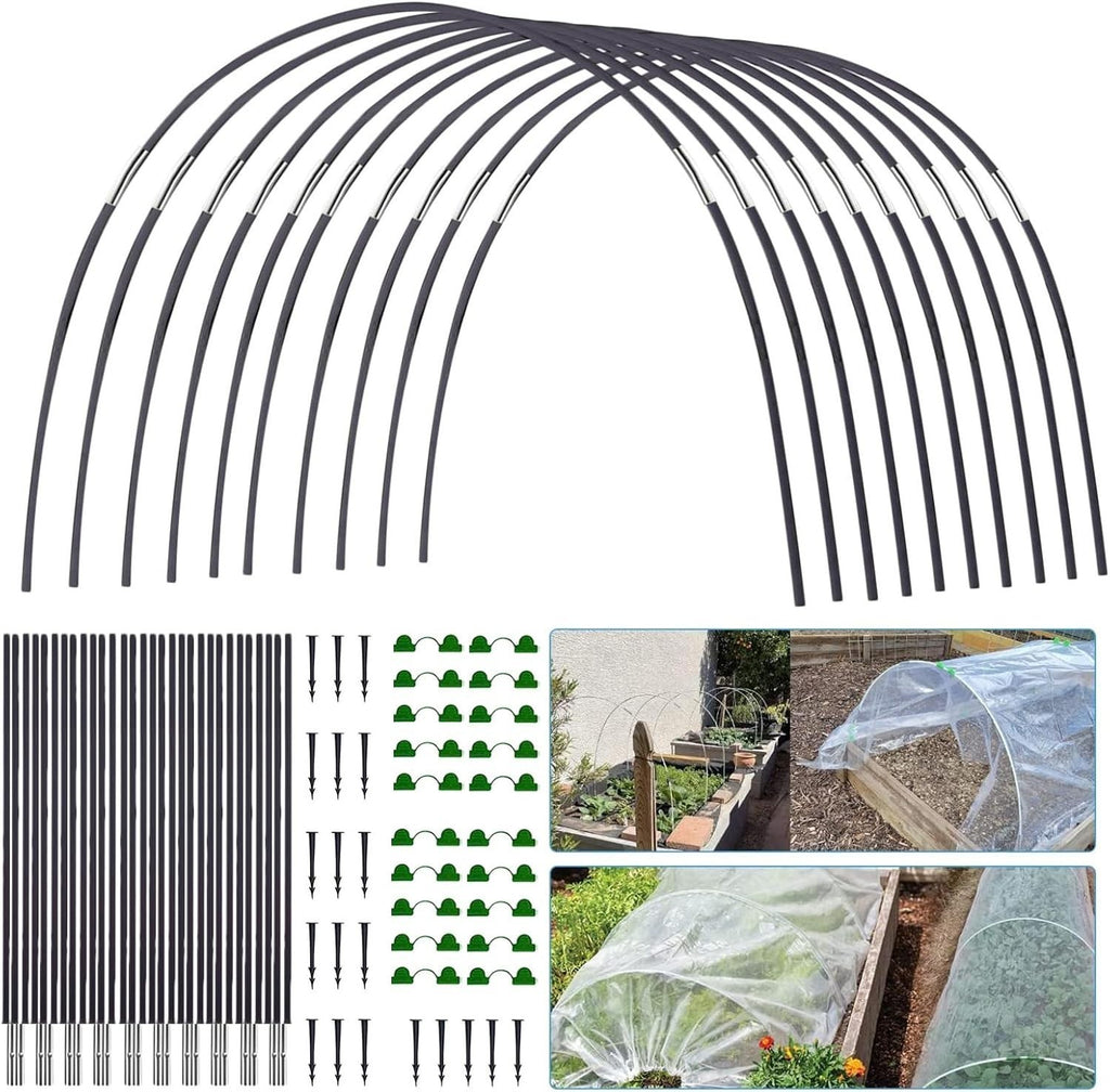 90PCS Greenhouse Hoops for Netting Garden Grow Tunnel Frame Plant Support Hoops