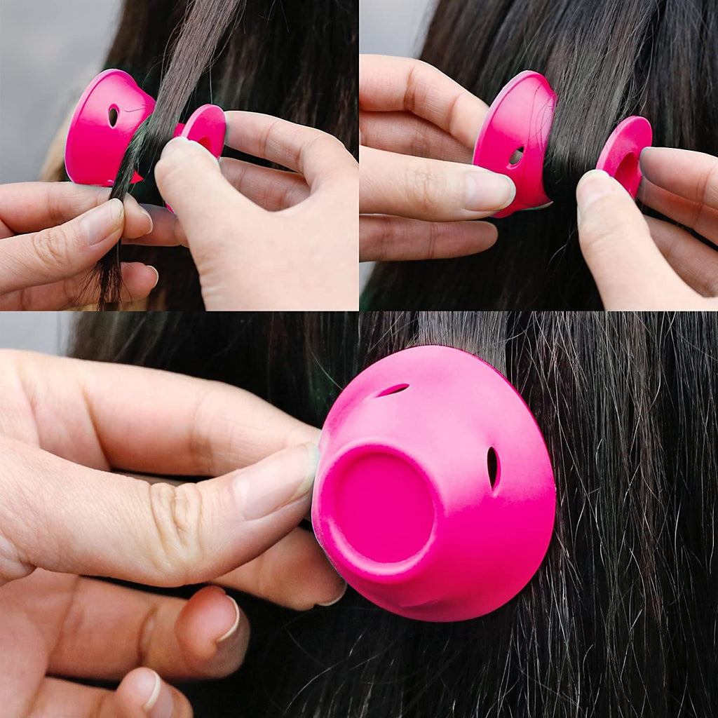 40PCS Soft Silicone Heatless Hair Curlers No Damage Hair Rollers