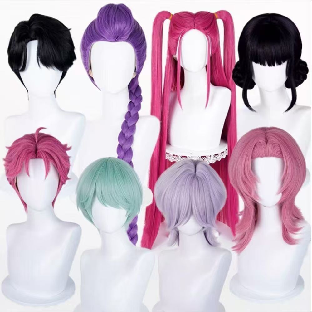 KPOP Demon Hunters Series Wig, Gaza Male Group Character Wig Halloween Cos Wig