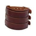 Men Cuff Bracelet Charm PU Accessories Wrist Bangle for