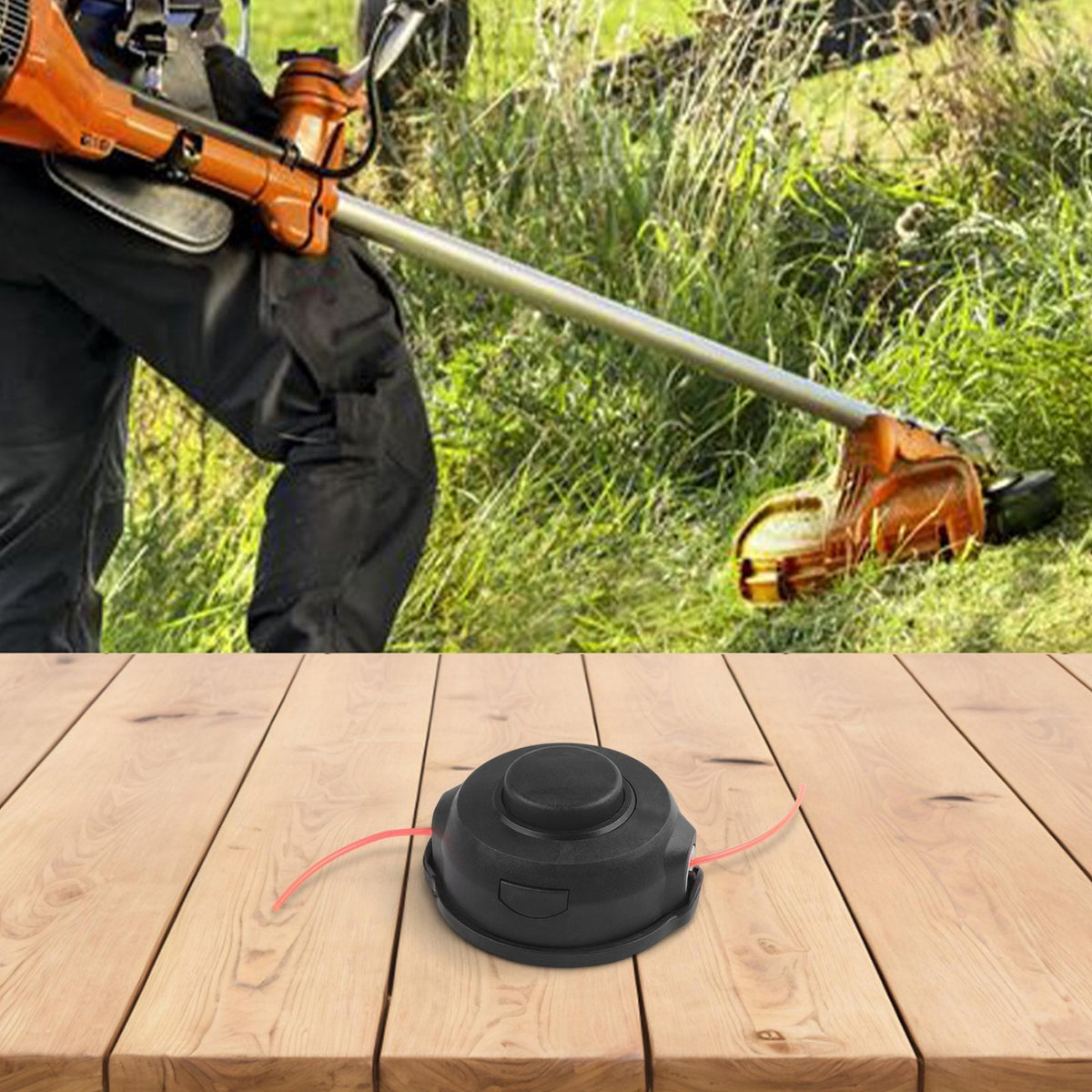 Trimmer Head M8 X 1 25 LH with Bump and Feed Perfect for Lawn and Garden Tasks.*