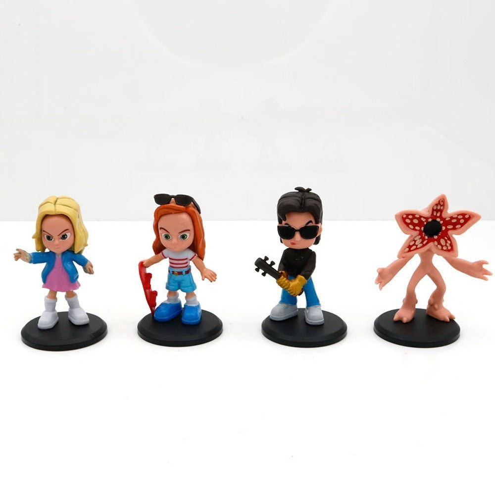 8pcs Stranger Things PVC Figure with Base Fans Kids Collect Action Figures Gift