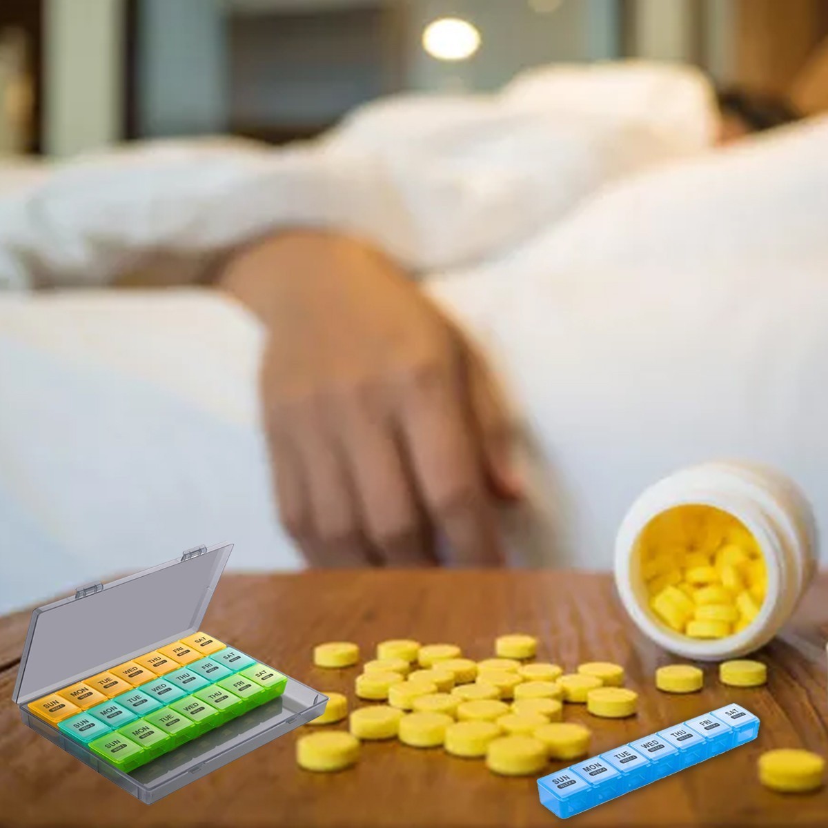 28 Day Pill Organiser Monthly Pill Box Large Organizer By Week Pillbox Portable