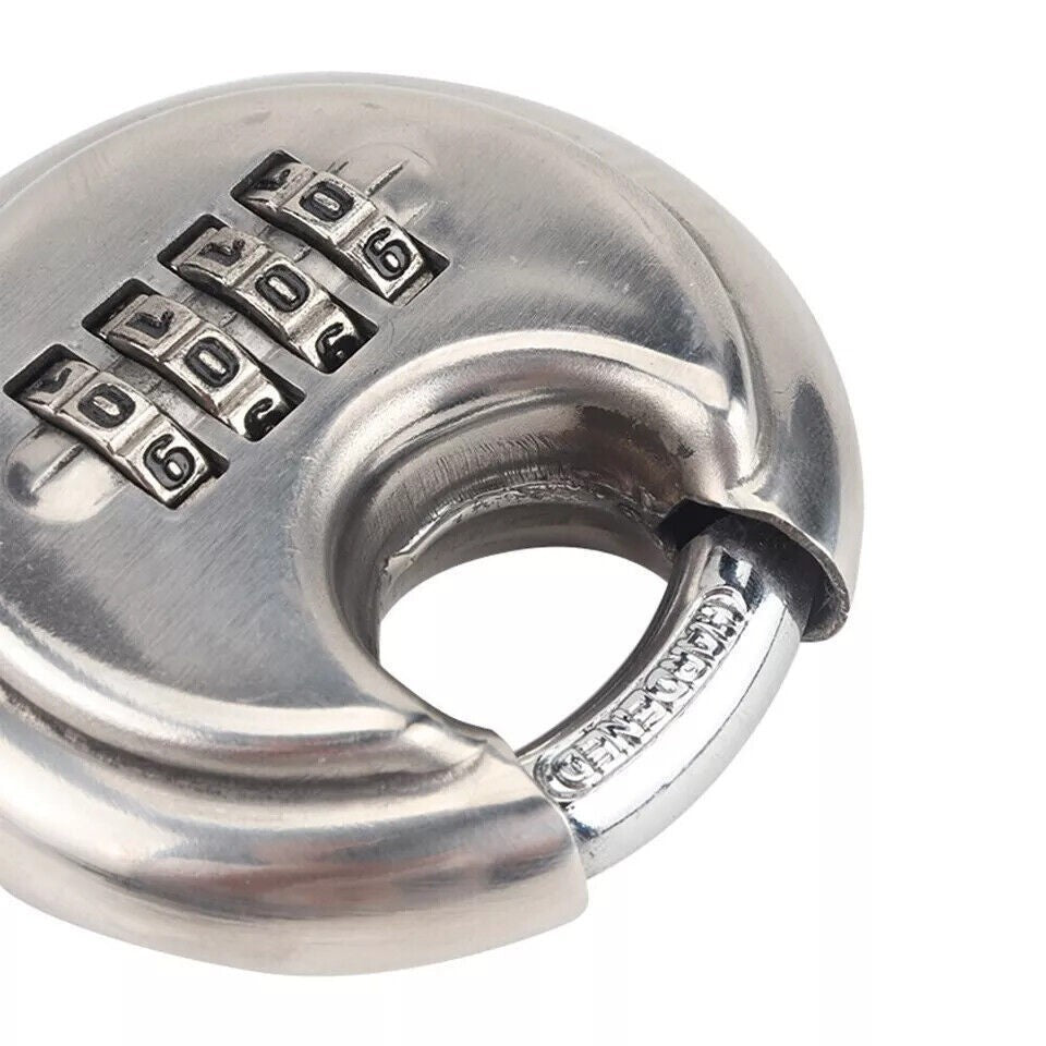 2pk Heavy Duty Combination Padlock for Outdoor, Waterproof Disc Padlock W/Code 4