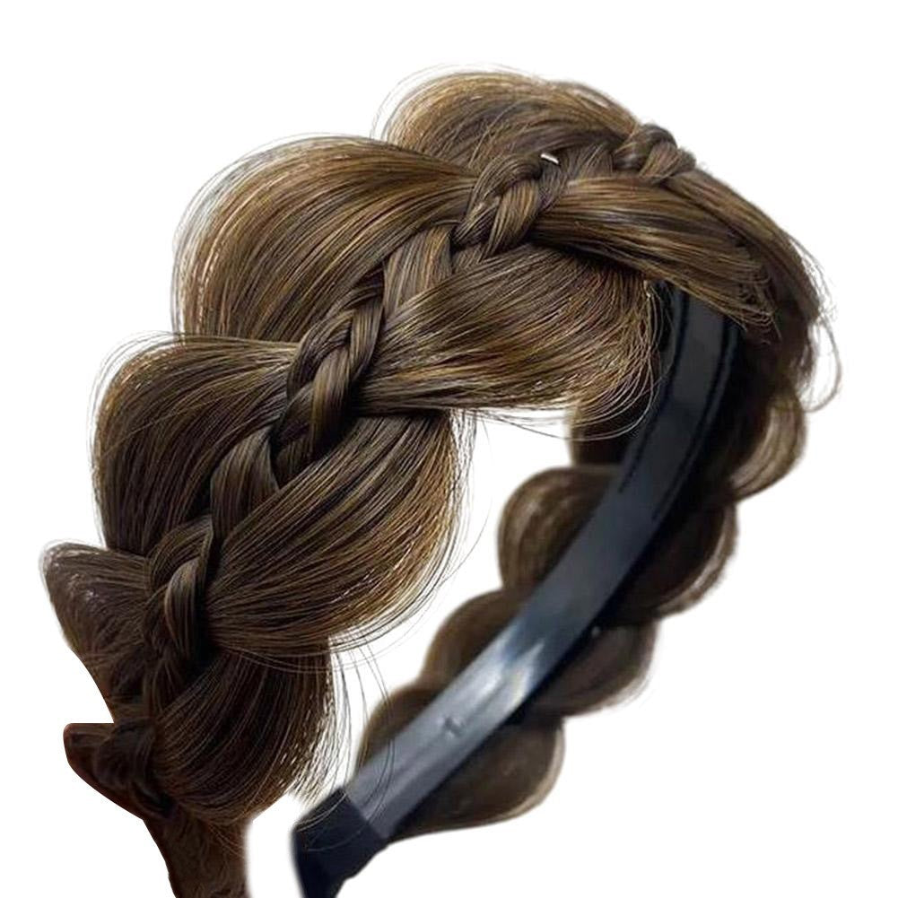 Women For Wig Headbands Wide Fishbone Braids Retro Styling Accessories