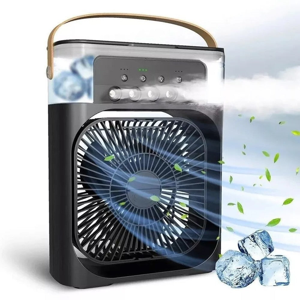 Portable 3-in-1 Fan Air Conditioner Small Cooler with LED Night Light