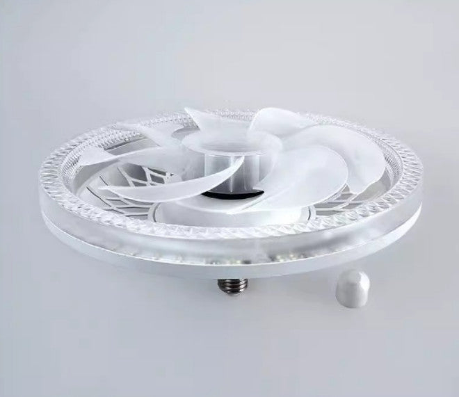 Ceiling Fan with LED Light - 12" Socket Fan Light with Remote E27 Base 4 Speed.*